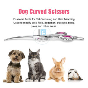 Tijeras Curvas de Acero Inoxidable de Alta Calidad para Peluquería Canina, Diseño Nuevo, Duraderas, Ecológicas, Venta Directa de Fábrica - Product Image 4