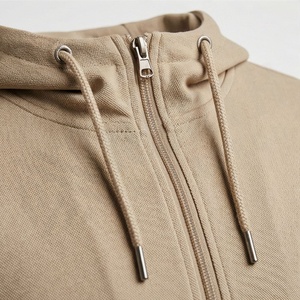 Survêtement à capuche pour homme, fermeture éclair intégrale, couleur unie, vêtements de sport décontractés avec poches latérales, polyester respirant, vêtements d'automne - Product Image 4