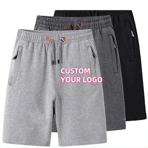 Shorts de sport en gros pour hommes 100% coton, taille élastique mi-haute, avec service OEM, shorts décontractés pour la gym - Product Image 1