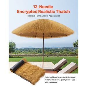 Waterproof 1.6 X 19.7 ft Artificial Thatch Grass Roofing Roll Fire Resistant Palapa Tiki <b>Bar</b> Hut M Roof Felts for Outdoor - Product Image 2