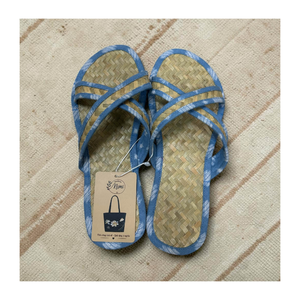 Sandales en herbe de jonc naturelle, tissées à la main, chaussures d'été écologiques, artisanat traditionnel vietnamien pour la maison - Product Image 5
