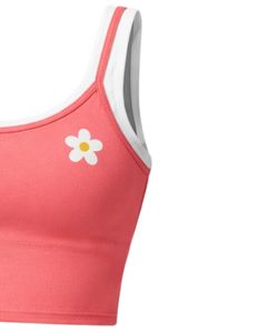 Ensemble crop top et mini-jupe corail personnalisé pour femme, soutien-gorge de sport sans manches, tenue de yoga, gym, été, décontractée, fitness, deux pièces - Product Image 4