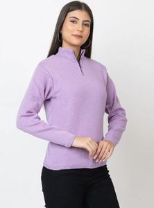 Top de punto premium con media cremallera, elegante y cómodo para usar todo el día, de exportador indio a un precio inmejorable. - Product Image 4