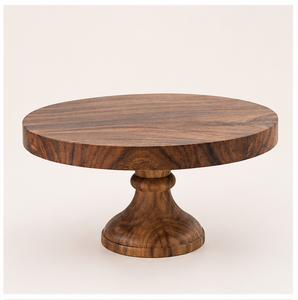 Support à pâtisserie rond en bois écologique, polyvalent, pour la maison, les restaurants, les fêtes et les mariages - Product Image 5