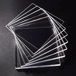 Custom Logo <b>Clear</b> Acrylic Coasters Set Heat Resistant Waterproof Drink Coaster for Home Office Bar Hotel Promotional Gift - Product Image 4