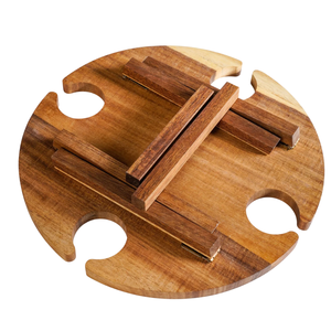 โต๊ะกาแฟไม้สักอะคาเซียแบบทันสมัย พร้อมถาดเสิร์ฟไวน์และชีส ขนาดกะทัดรัด ทำความสะอาดง่าย และเคลื่อนย้ายสะดวก เหมาะสำหรับใช้งานเชิงพาณิชย์ - Product Image 6