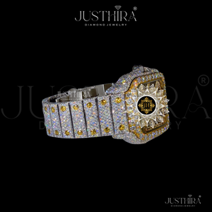 Reloj de Diamantes Moissanite Elegante para Unisex, Reloj de Pulsera de Lujo con Brillantes, Disponible al Mejor Precio, Venta al Por Mayor - Product Image 2