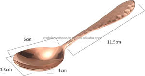 Juego de 4 Cucharas de Servir de Cocina de Cobre Puro, Estilo Industrial Tradicional Ecológico para Uso en el Hogar y la Oficina - Product Image 2