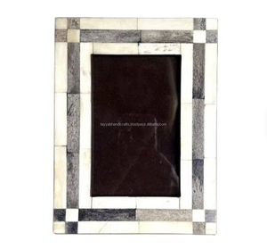 Cadre photo personnalisable haut de gamme fait main, moderne, en os incrusté, écologique et léger, idéal pour la maison, le bureau, l'hôtel, ou comme cadeau prêt à l'emploi - Product Image 1