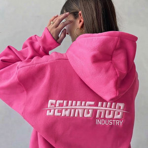 Ladies Cozy Hooded Sweatshirt Thick Warm Fleece Fabric Modern Loose Shape Long Sleeve Pullover <b>Top</b> Urban Fashion <b>Cold</b> Weather - Product Image 2