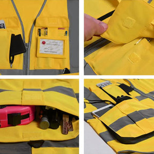 Factory Direct Sale High Visibility Safety <b>Vest</b> Lightweight Polyester OEM Service Comfortable Outdoor Use CE Certified Custom - Product Image 5