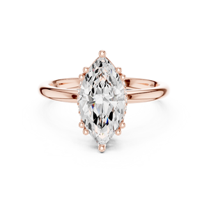 Bague de fiançailles en diamant taille marquise avec diamants latéraux cultivés en laboratoire, certifiée GIA, bijoux classiques pour femmes - Product Image 3