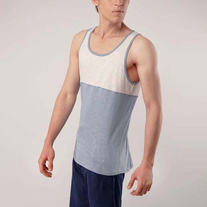 เสื้อกล้ามทรงเข้ารูปผ้าริบเนื้อคอตตอนสำหรับผู้ชาย สั่งทำได้ตามต้องการ พร้อมบริการพิมพ์โลโก้ส่วนตัว ขายส่ง - Product Image 3