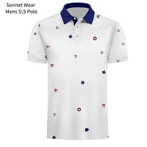 Mens AOP Printed Polo shirts - Product Image 2