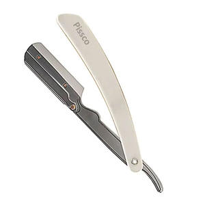 Navaja de afeitar plegable de acero inoxidable Pissco de fábrica directa, herramienta de afeitado profesional para barbería - Product Image 6
