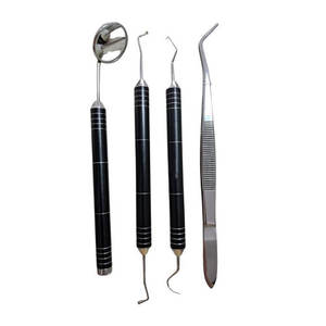 ชุดตรวจทางทันตกรรมแบบมืออาชีพ MEDZORA SURGICAL ชุดอุปกรณ์วินิจฉัยทำจากสแตนเลส ประกอบด้วยกระจก ที่ตรวจ ปากคีบ และอุปกรณ์ตรวจสอบช่องปาก - Product Image 4