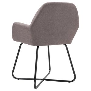 <b>Taupe</b> Fabric Dining <b>Chairs</b> Set of 2 - Product Image 5