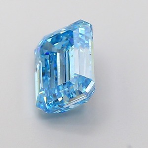 Diamante de laboratorio CVD azul intenso de corte esmeralda de 3.01 quilates, VS1, pulido excelente, piedra preciosa azul rara para joyería de compromiso fina personalizada. - Product Image 3