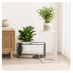 Geometric Metal Plant Stand Luxury Indoor Flower <b>Pot</b> <b>Holder</b> Modern Style Wrought Iron Shelving for Living Room and Garden Decor - Product Image 2