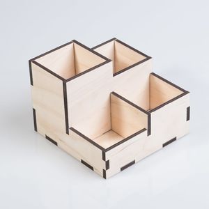 Portacubiertos de madera hecho a mano con artesanía tradicional para decoración de cocina y comedor. - Product Image 6