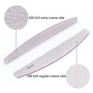 Double-Sided Emery <b>Nail</b> File 180 Grit Reusable Sandpaper <b>Nail</b> Care Tool 25PCS Straight Pattern - Product Image 4