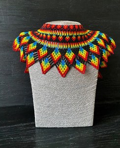 Collier perlé d'art Huichol très tendance : collier détachable en perles multicolores pour cadeau, mariage, anniversaire, Noël - Product Image 6