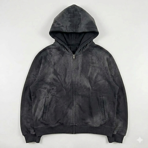 Sweat-shirts à fermeture éclair personnalisés pour hommes, respirants, écologiques, à séchage rapide, manches raglan, sweats d'hiver, service OEM - Product Image 5