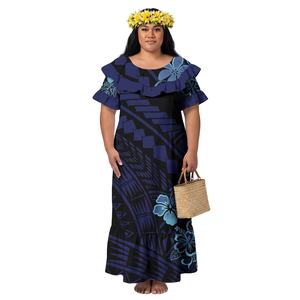 Vestido de Fiesta para Mujer, Estilo Cola de Pez, en Oferta, Talla Grande, Manga Corta, Estilo Aloha, Ropa Samoana, Vestido Tribal Polinesio Personalizado - Product Image 2