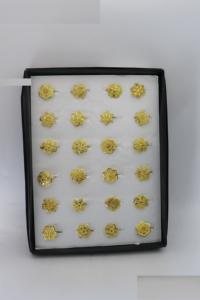 Bagues Bagues de Doigt Dubai Indien Arabe Plaqué Or classique ethnique doré grande taille bagues de doigt taille réglable - Product Image 6