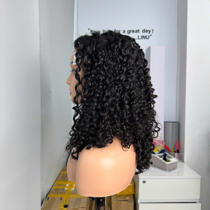 Vietnamese Virgin Human Hair for Curly Blonde Mix <b>Long</b> Natural Color Super Double Drawn Transparent Lace Front <b>Wigs</b> - Product Image 1