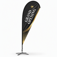 Drapeau de poteau personnalisé certifié CE, résistant aux intempéries, avec mât de 2,8 m et sac d'eau pour événements promotionnels et formations d'entreprise