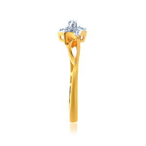 Anillo de Diamantes Clásico con Diseño Floral, Anillo de Compromiso con Incrustaciones de Diamantes en Oro Premium para Mujer, Joyería al por Mayor - Product Image 2