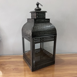 Artisan Design Moroccan <b>Brass</b> Iron Glass <b>Lantern</b> Decorative Candle Holder Vintage Style Home Wedding Ramadan Hotel - Product Image 3