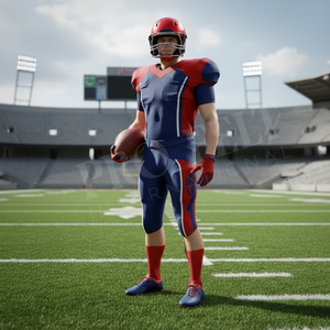 Latest Design Sublimation Printed Team Wear Short Sleeve Padded American Football Uniforms High Quality Protective Football Kits - Product Image 4