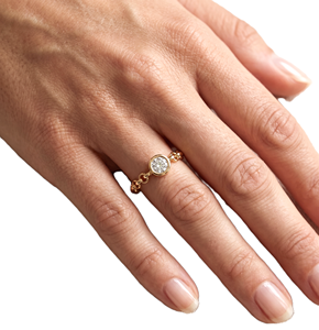 <b>Fine</b> High Quality Wholesale <b>Ring</b> Jewelry Round Cut Lab Created Diamond 9K 10K Solid Gold Fashionable Stainless Steel Dainty <b>Ring</b> - Product Image 6