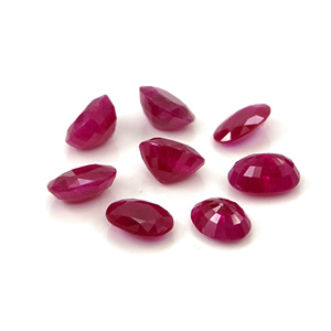Rubis de Birmanie naturels non traités, ovales calibrés 6x8mm, pierres précieuses de rubis naturelles facettées pour la création de bijoux, prêtes à l'emploi - Product Image 5