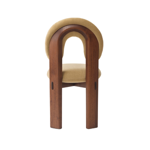 Modern Curved Upholstered <b>Dining</b> <b>Chair</b> Solid Wood Contemporary <b>Dining</b> Furniture Luxury Restaurant <b>Chair</b> - Product Image 3