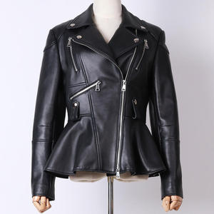 New Fashion Faux Leather Motorcycle <b>Jacket</b> <b>Women's</b> Wholesale Custom High Quality Waterproof Windproof Winter Daily Wear - Product Image 3