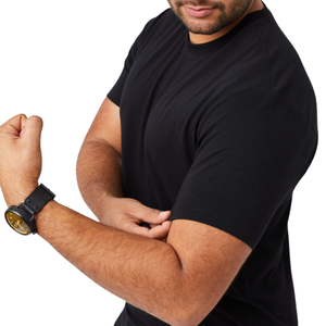 Polyester spandex performance tee plus size <b>men</b> <b>stretch</b> breathable quick dry athletic training t shirt for gym running workouts - Product Image 1