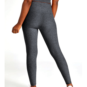 Solid Color Breathable Quick Dry Lightweight Women Yoga Leggings Good Quality Mid Elastic Waist Women Yoga Leggings - Product Image 2