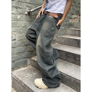 New Fashion Custom Design Slim Straight <b>Jeans</b> for Men Breathable Acid Wash Denim Pants High Quality 100% Cotton Low Price - Product Image 5