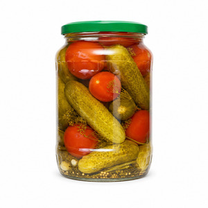 Delicious Hot Sale Top Notch Quality Natural <b>Pickled</b> Assorty Whole Unpeeled Cucumber and Tomato In Bulk - Product Image 1