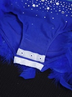 Costume de danse jazz et latine pour filles de 6 à 16 ans, justaucorps avec jupe à plumes, robes de compétition de danse de salon pour les fêtes