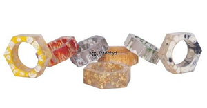 Anillo para Servilletas de Boda Hecho a Mano con Resina, Clásico, Duradero, Ecológico, Redondo de 2.5cm, Decoración de Lujo para Comedor, por Tradebyd - Product Image 5