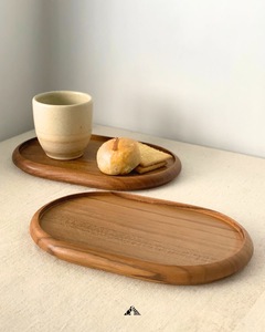 Plateau de service en bois artisanal Unicorn Handicrafts, durable, facile à nettoyer, plateau de présentation alimentaire en bois naturel, compatible micro-ondes - Product Image 4