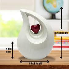 Glossy <b>Red</b> Adult Teardrop Brass Eco-Friendly Handmade Cremation Urns Personalized Memorial Ashes Keepsake Golden Heart Jars - Product Image 4