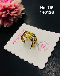 Bague ouverte géométrique moderne en acier inoxydable plaqué or, vente en gros, tendance, vintage, pour fiançailles, mariage, enfants - Product Image 4