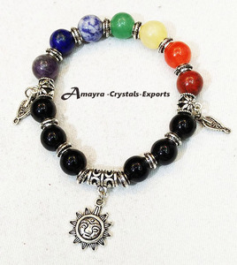 Pulsera de Obsidiana Negra con Amuleto de Elefante, Hecha a Mano, de Ágata, Joyería de Moda, Tendencia Amorosa, Cristales Amayra, Venta al por Mayor - Product Image 4