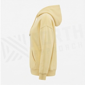 Sweat à capuche en coton pour femme, séchage rapide, coupe oversize, épaules tombantes, respirant, col imprimé, logo, hiver, couleur personnalisée - Product Image 3