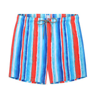 Shorts de bain décontractés pour hommes - Taille mi-haute, respirants, séchage rapide, tissu écologique en coton/polyester - Product Image 1